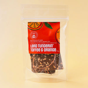 Snack Size Orange Toffee  Bark