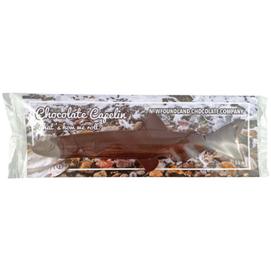 DARK CHOCOLATE CAPELIN,  ONLY AVAILABLE FOR PURCHASE IN OUR RETAIL STORES.