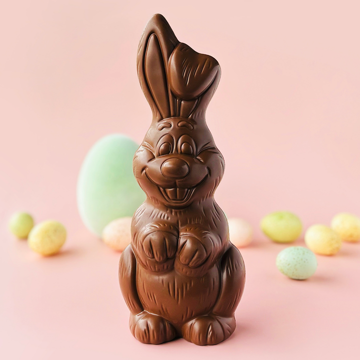 HOLLOW BIG BUNNY. AVAILABLE ONLY FOR PURCHASE IN OUR RETAIL STORES.