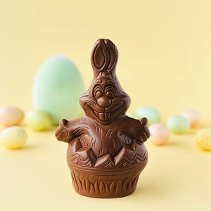 BUNNY IN A BASKET. AVAILABLE ONLY FOR PURCHASE IN OUR RETAIL STORES