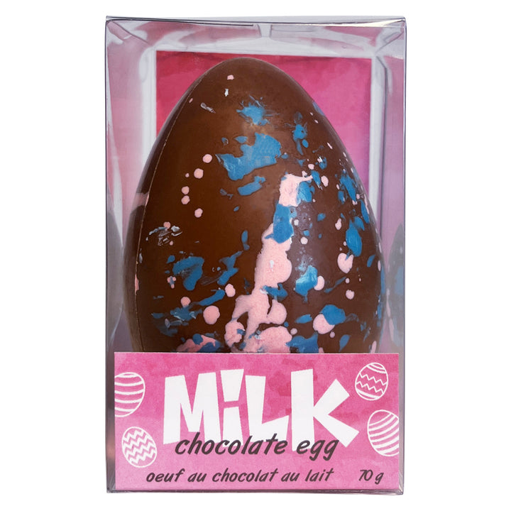 HAND PAINTED HOLLOW MILK CHOCOLATE EGG