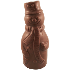 HOLLOW CHOCOLATE SNOWMAN, AVAILABLE FOR PURCHASE IN OUR RETAIL STORES ONLY.