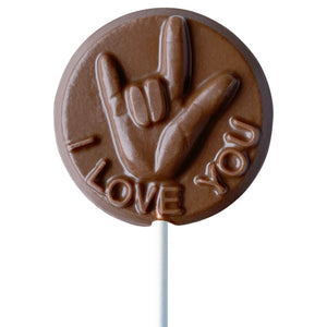 ASL "Love" Milk Chocolate Lolly