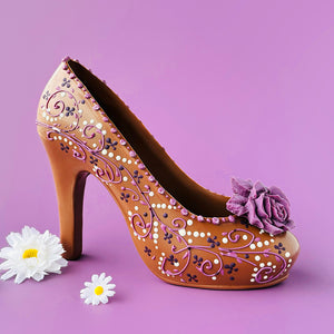 CHOCOLATE CLASSIC PUMP SHOE, ONLY  AVAILABLE FOR PURCHASE OR PICK UP IN OUR RETAIL STORES.