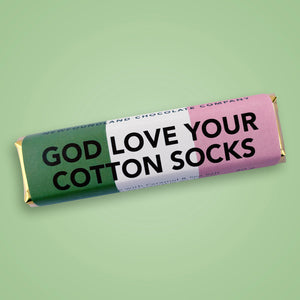 God Love Your Cotton Socks NL Sayings Bar