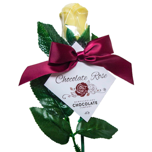 Single White Chocolate Rose
