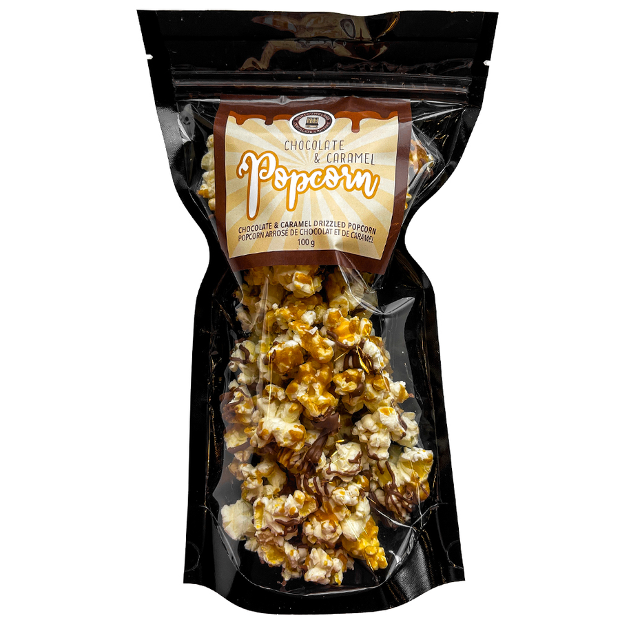 CHOCOLATE DRIZZLED CARAMEL POPCORN