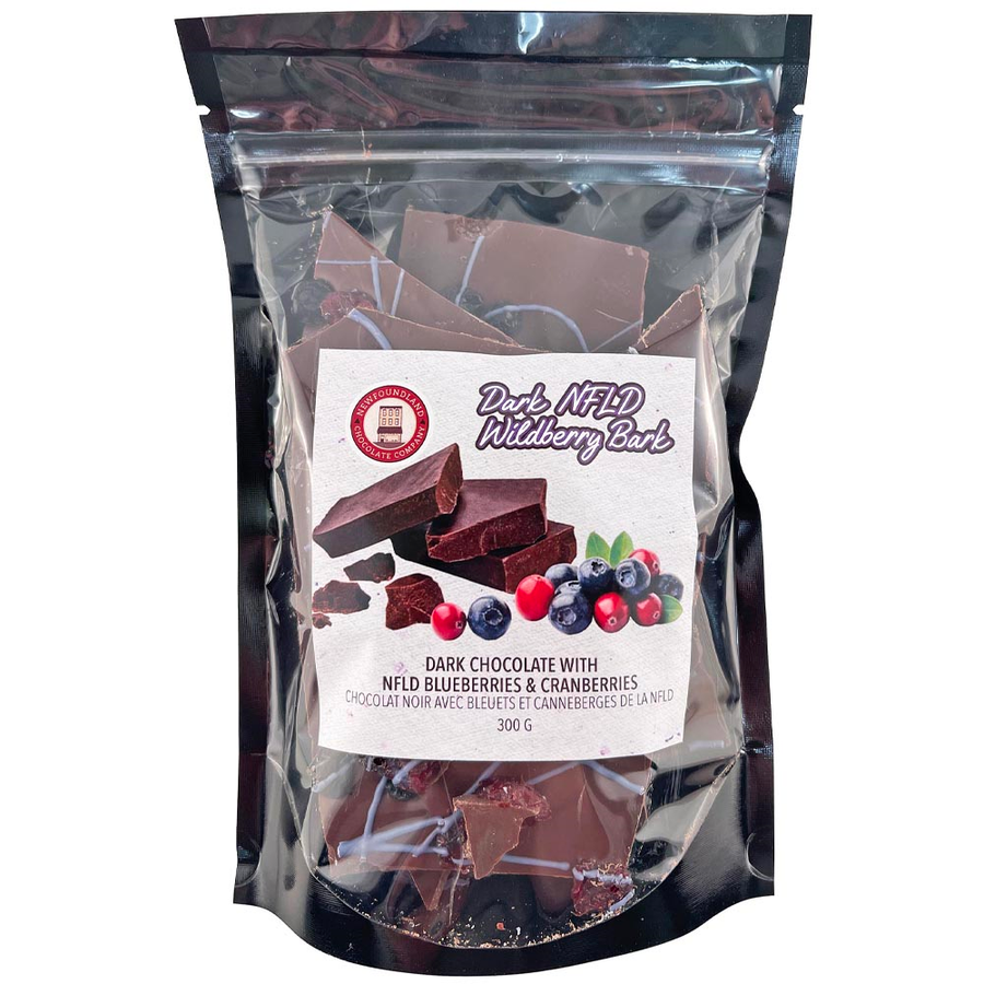 Dark Chocolate Newfoundland Wildberry Bark 